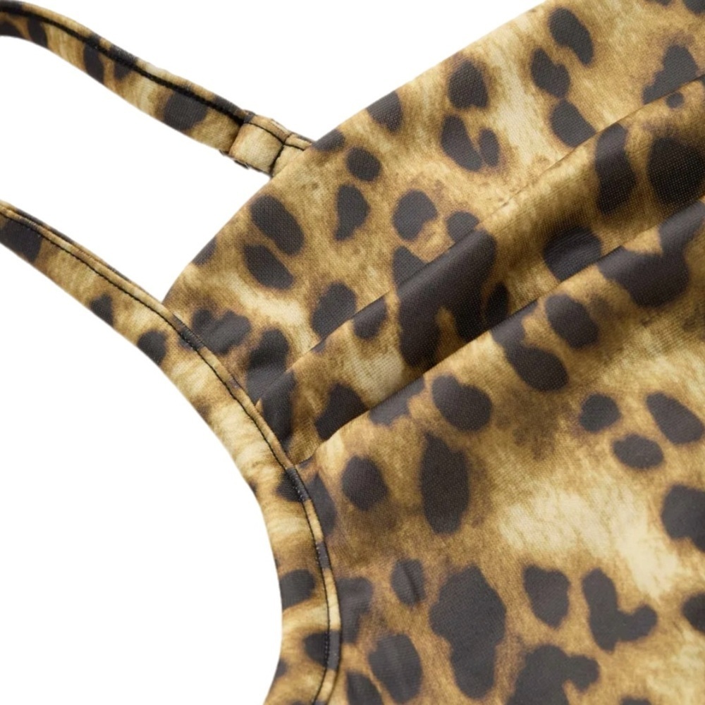COWL NECK LEOPARD RUCHED CAMI TOP CURVE & PLUS NWT - Picture 10 of 17